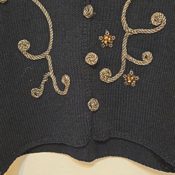 Lianne barnes cropped knit vintage sweater size m - Picture 3 of 9